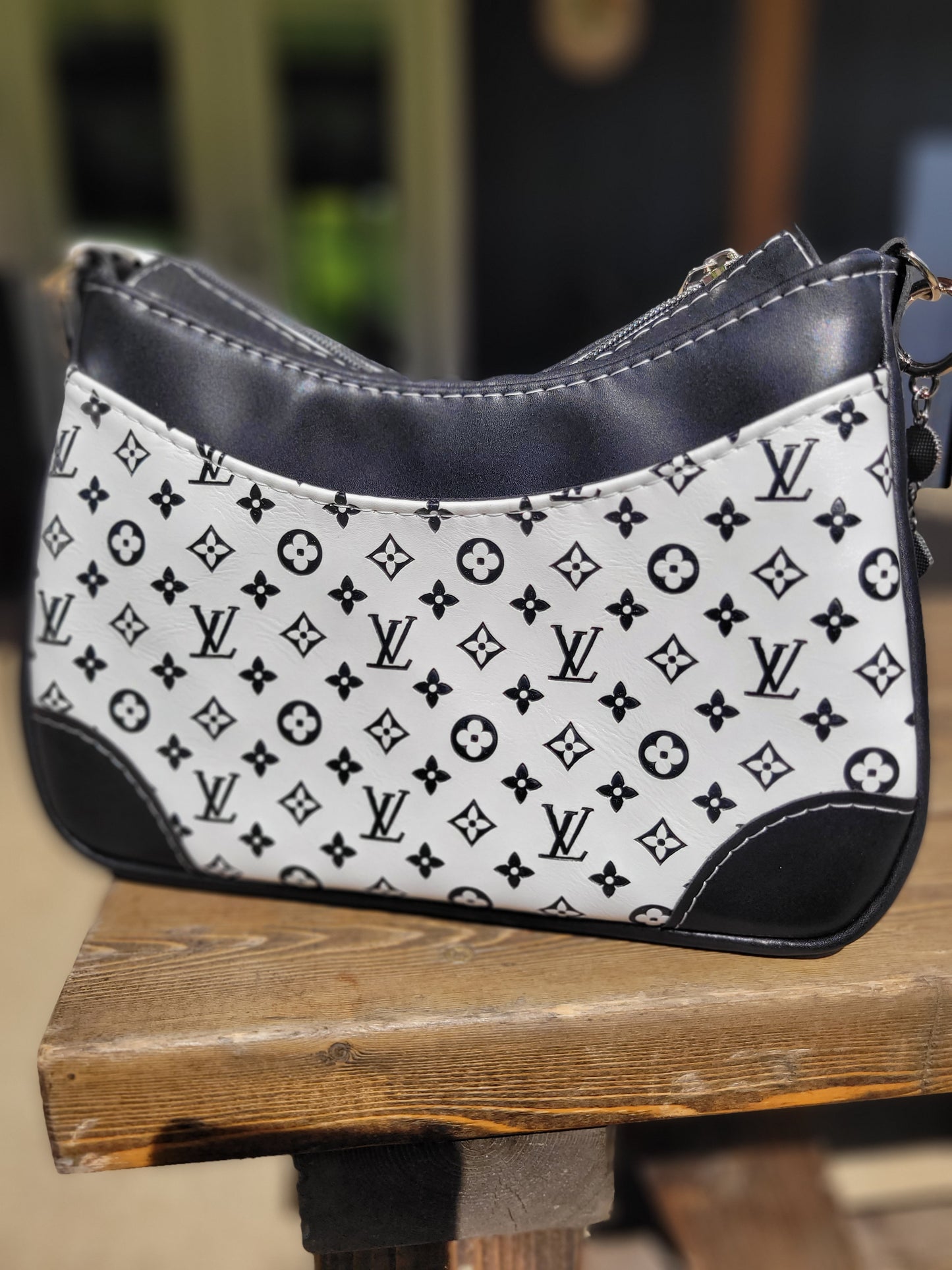 Black & White Shoulder Purse