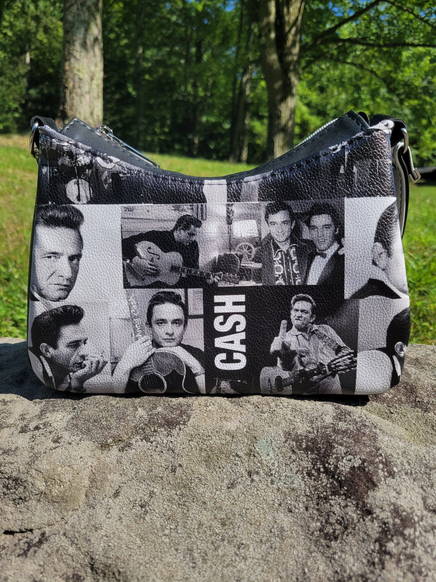 Man in Black Shoulder Purse