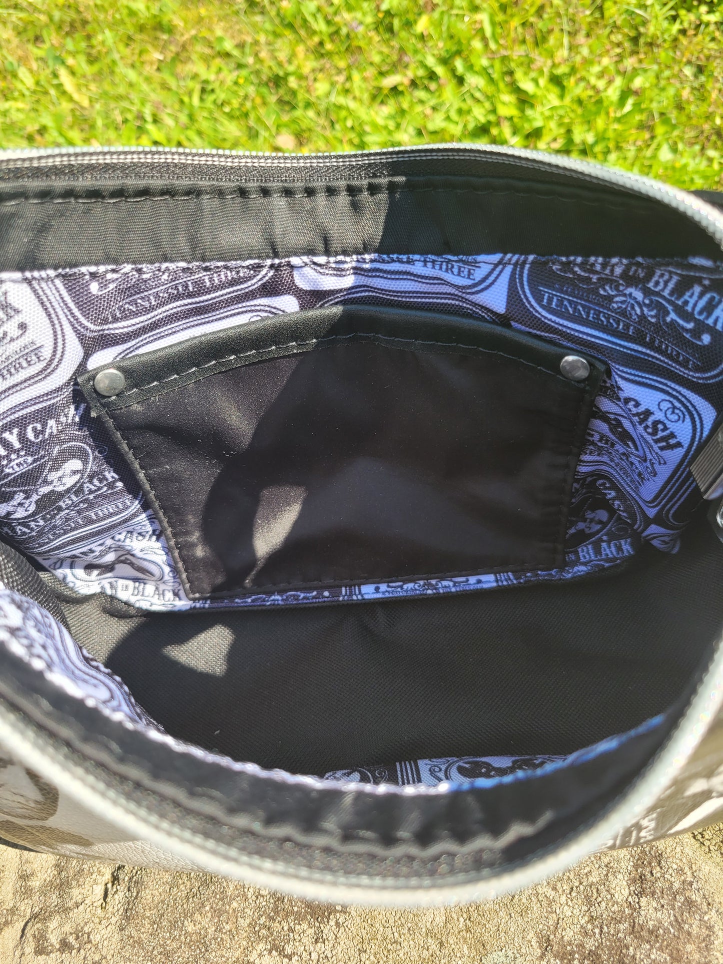 Man in Black Shoulder Purse