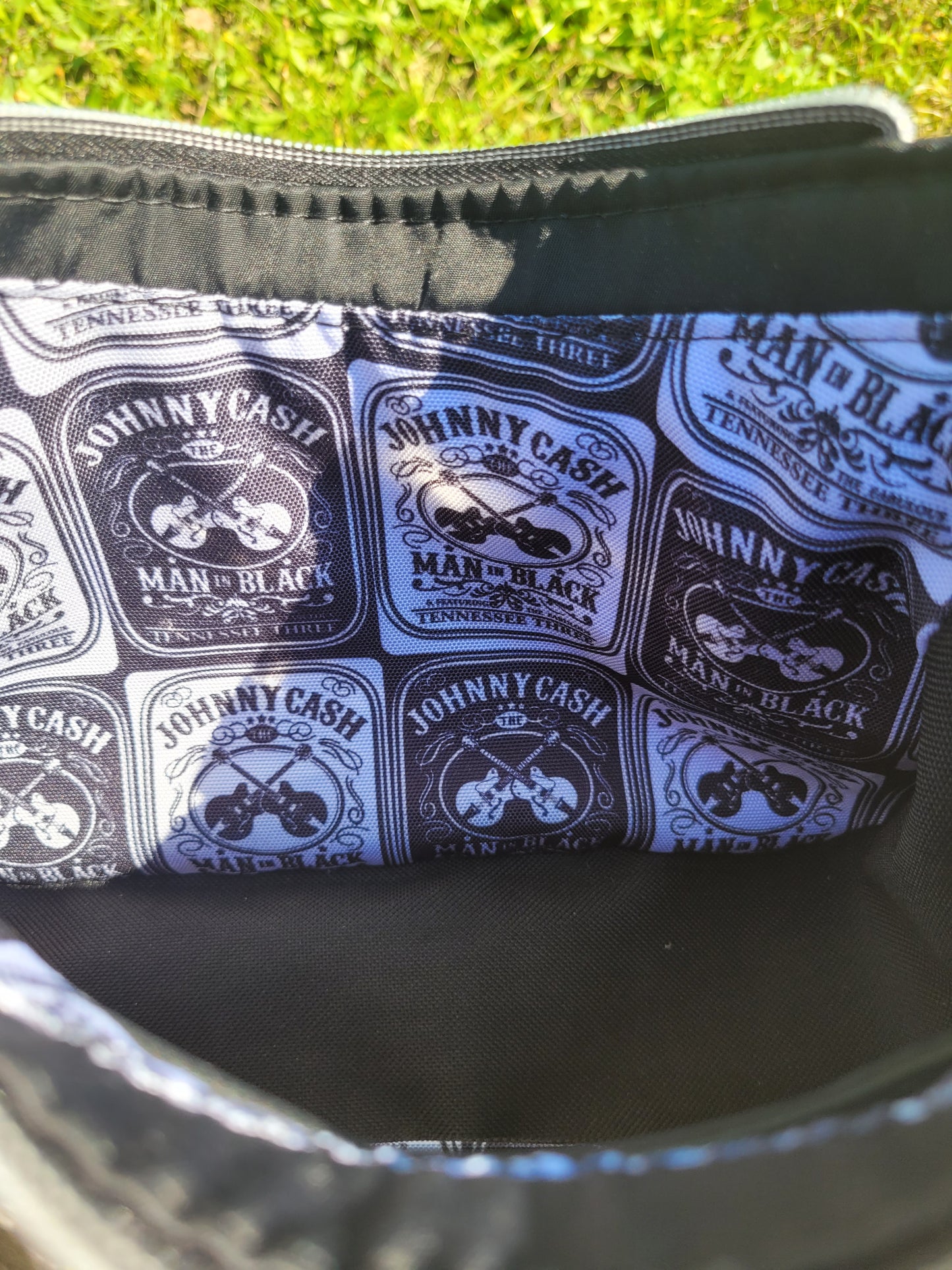 Man in Black Shoulder Purse