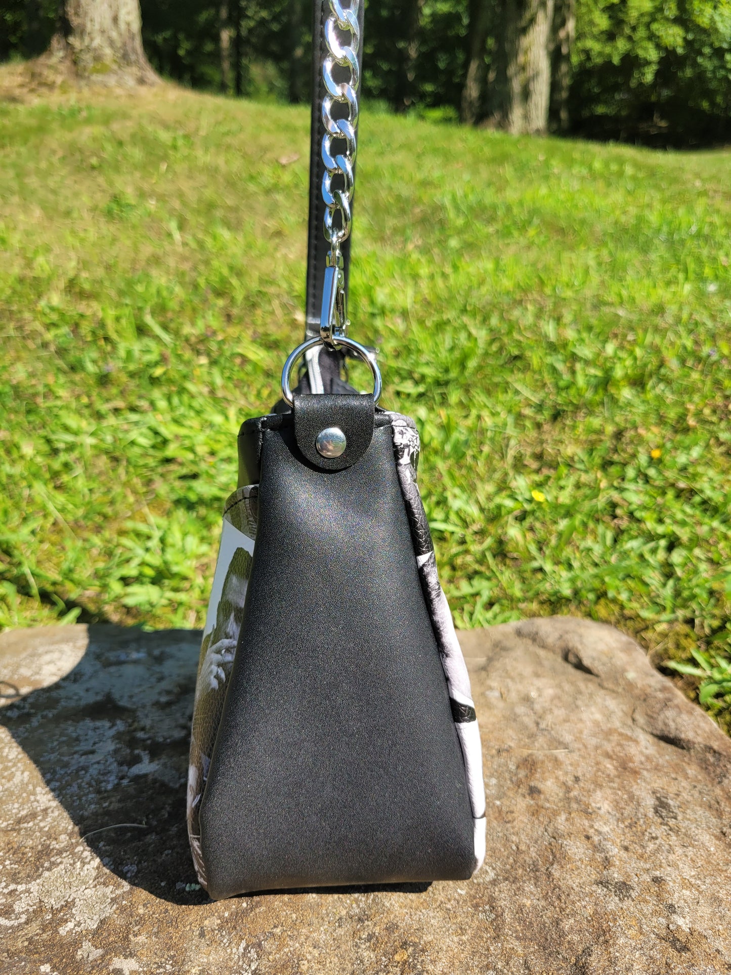 Man in Black Shoulder Purse