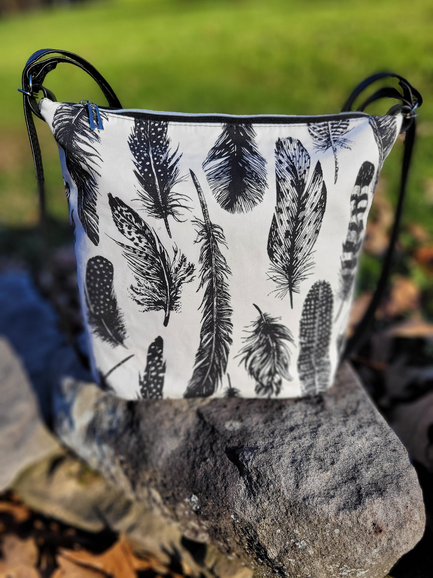 Feather Backpack Purse