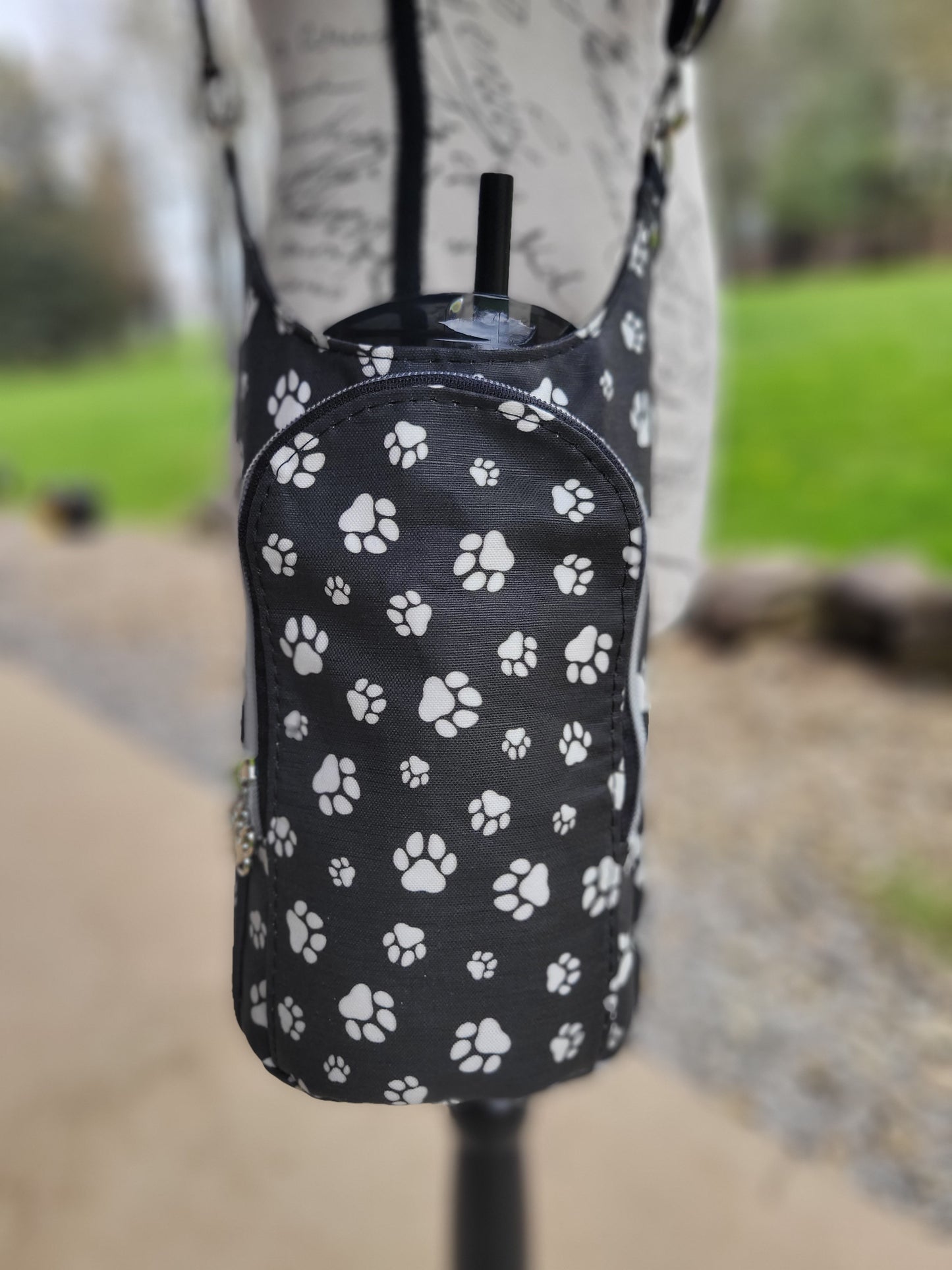 Black & White Paw Print H2O Sling