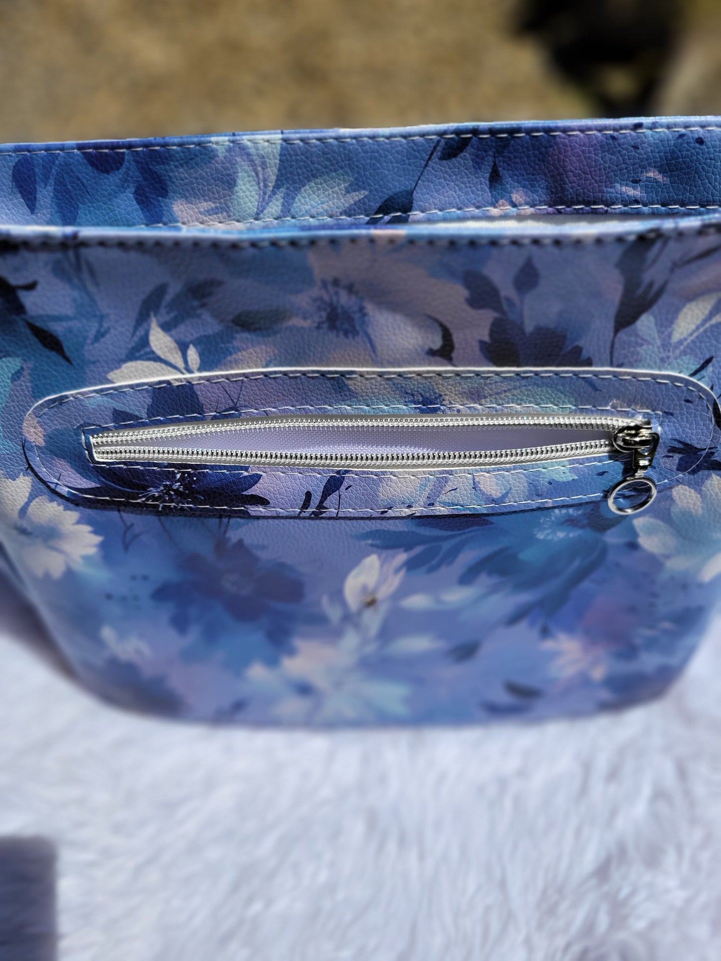 Blue Floral Boho Purse