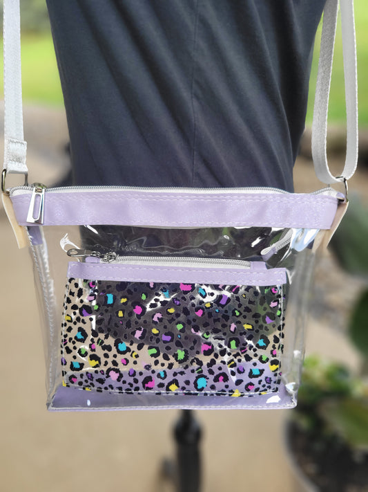 Stadium Purse with Pastel Cheetah