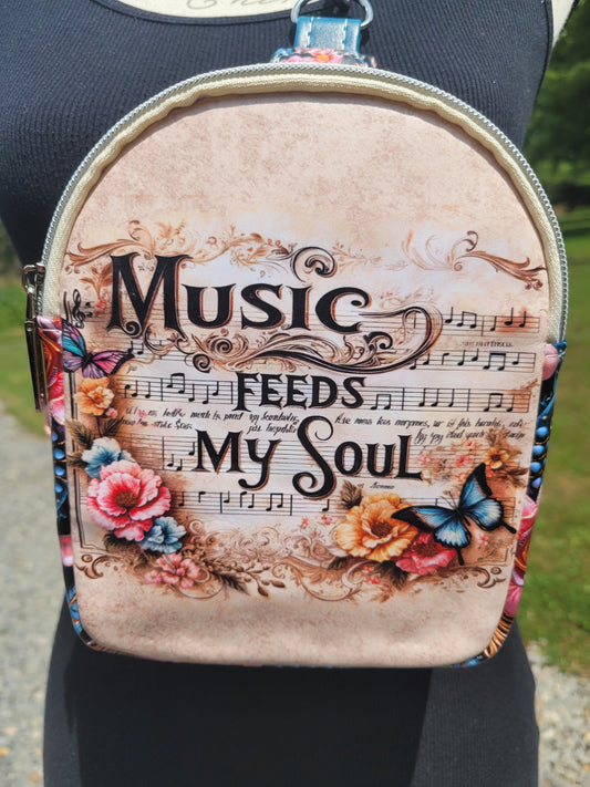Music Feeds My Soul Mini Sling