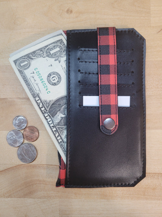 Red & Black Plaid Wallet