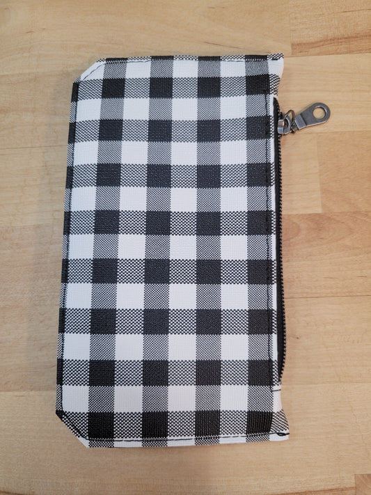 Black & White Plaid Wallet