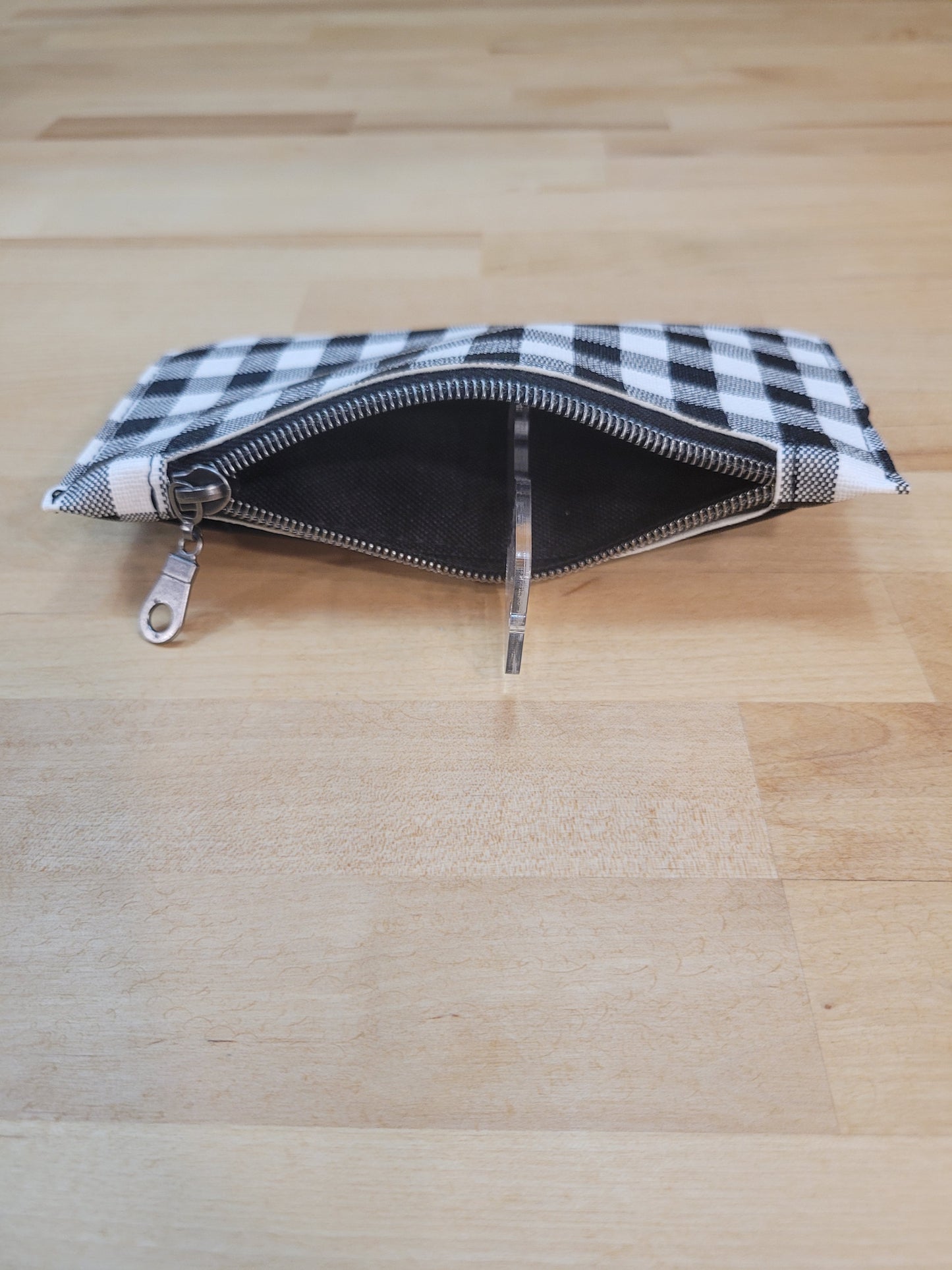 Black & White Plaid Wallet