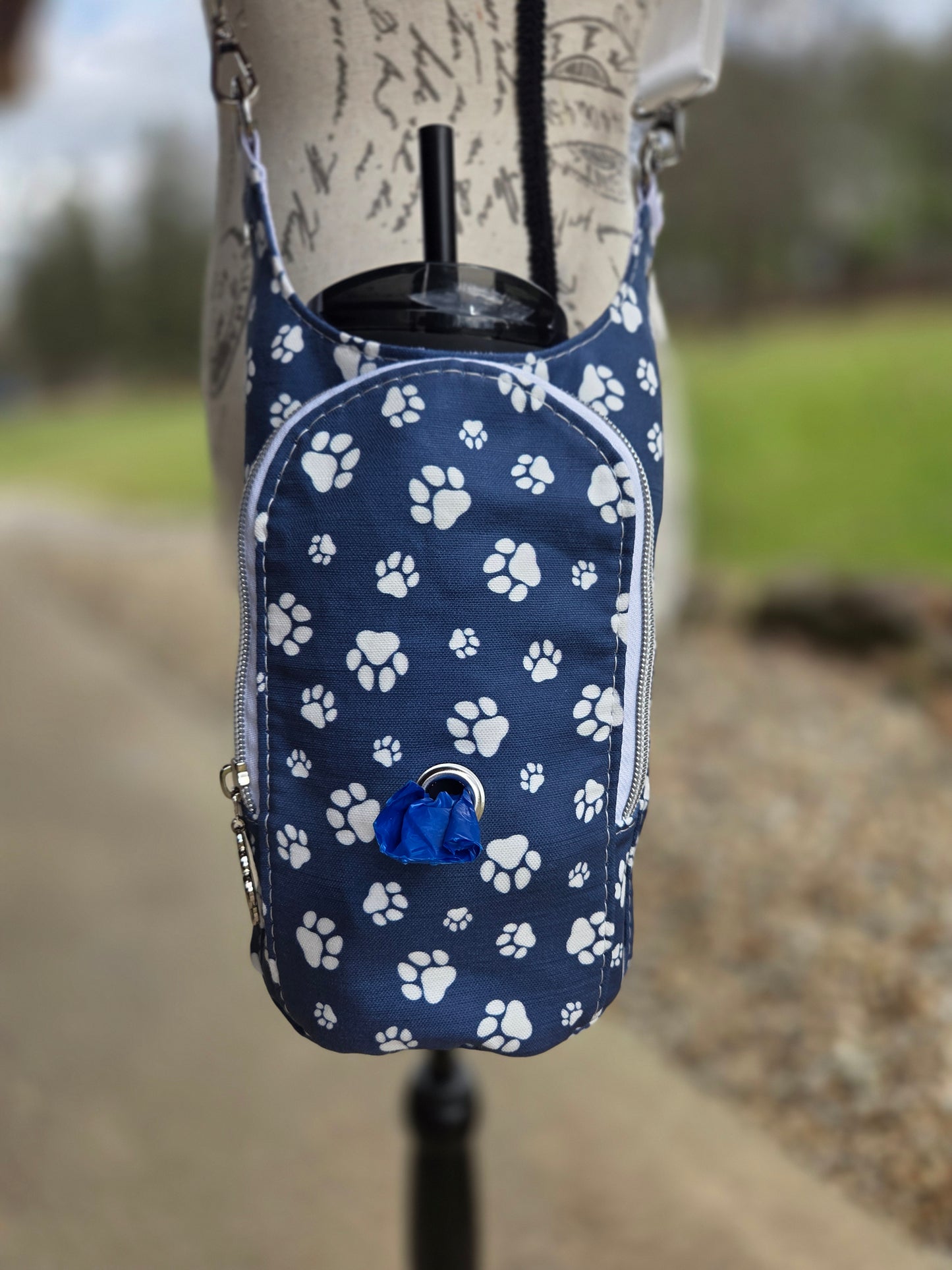 Navy Paw Print H2O Sling