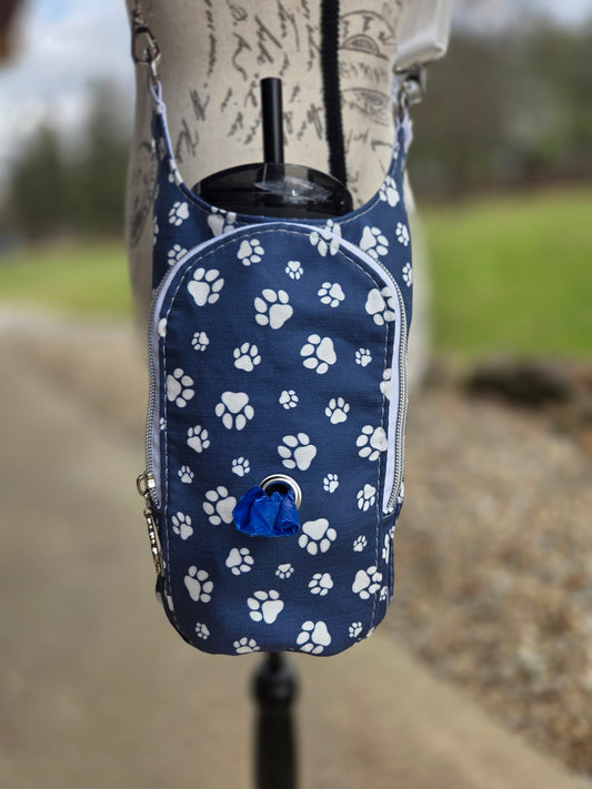 Navy Paw Print H2O Sling