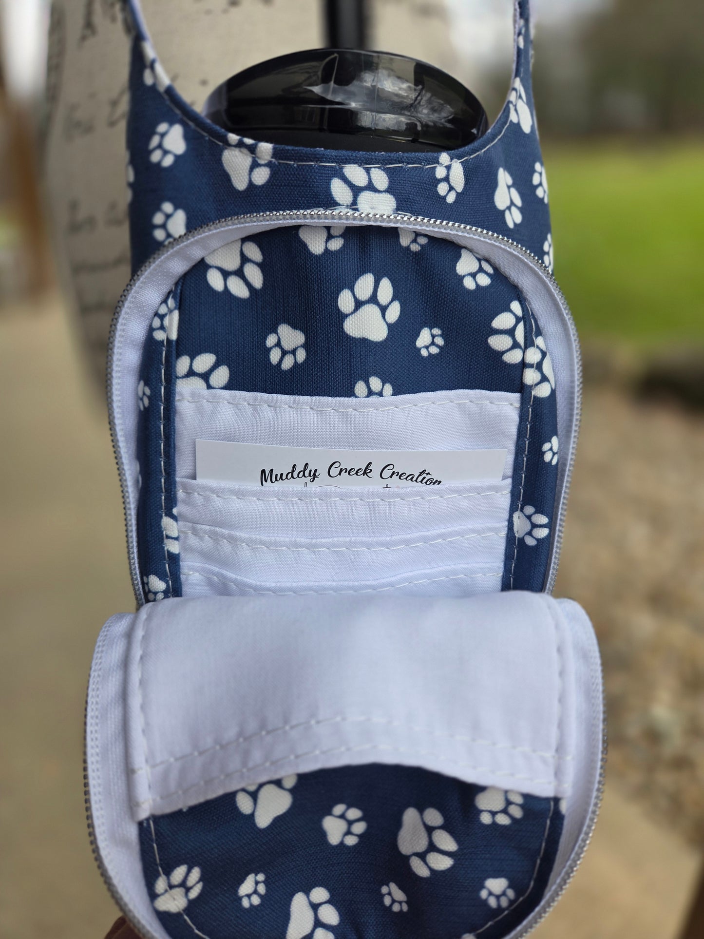 Navy Paw Print H2O Sling