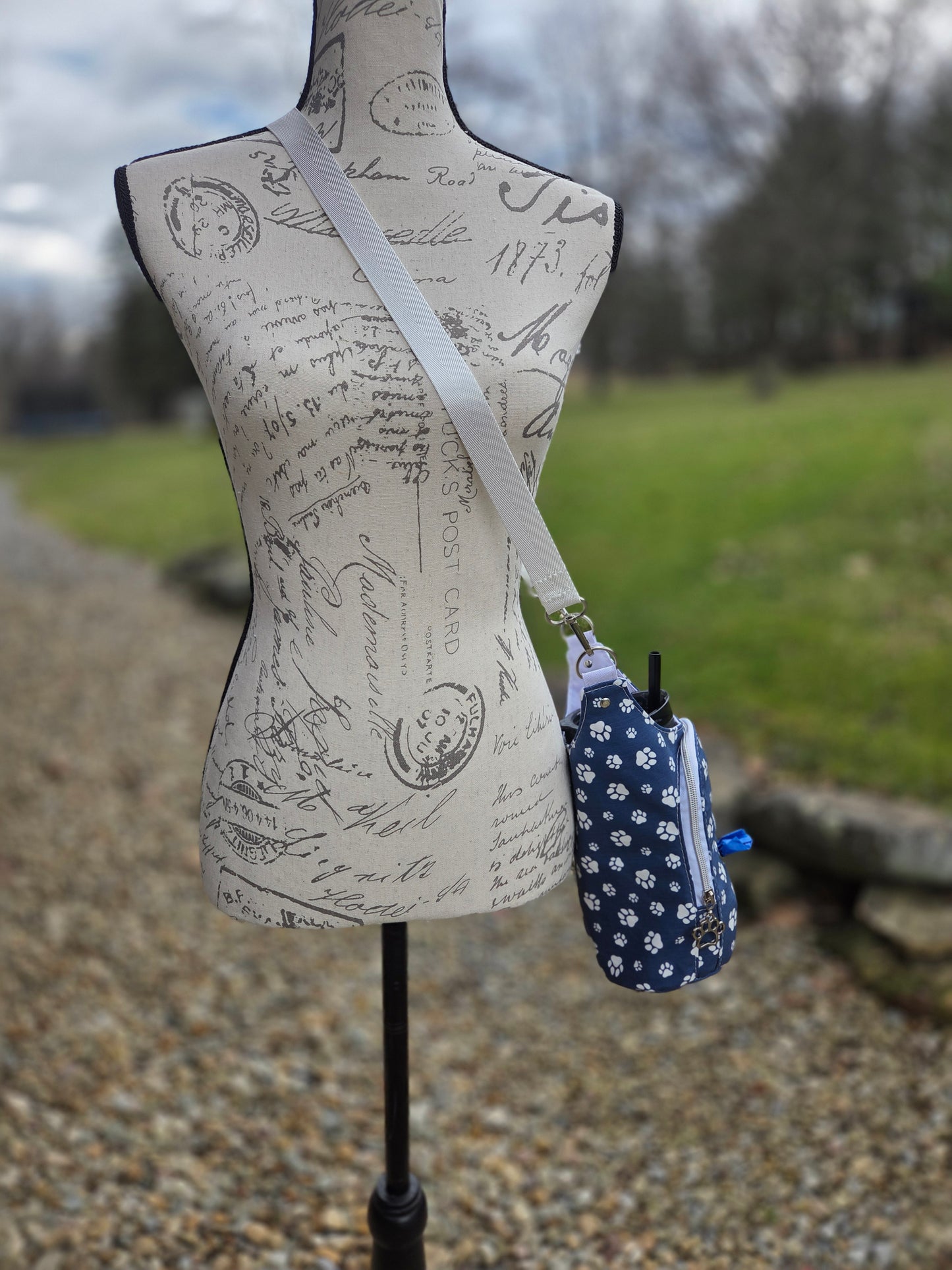 Navy Paw Print H2O Sling