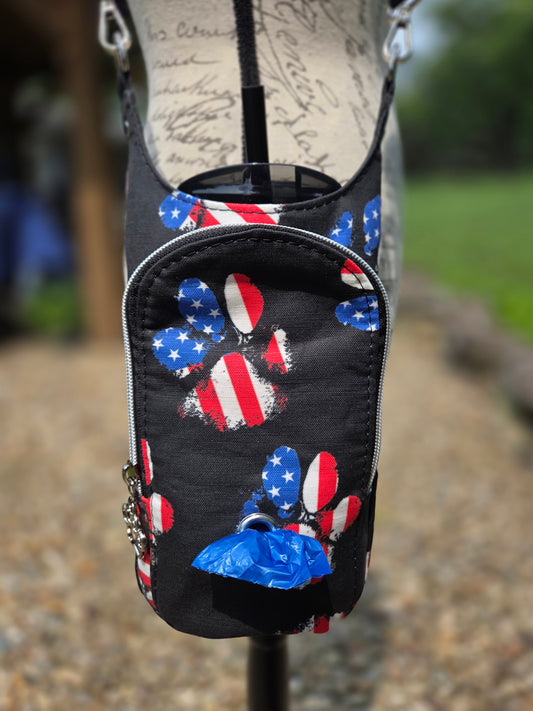 Red, White & Blue Paw Print H2O Sling