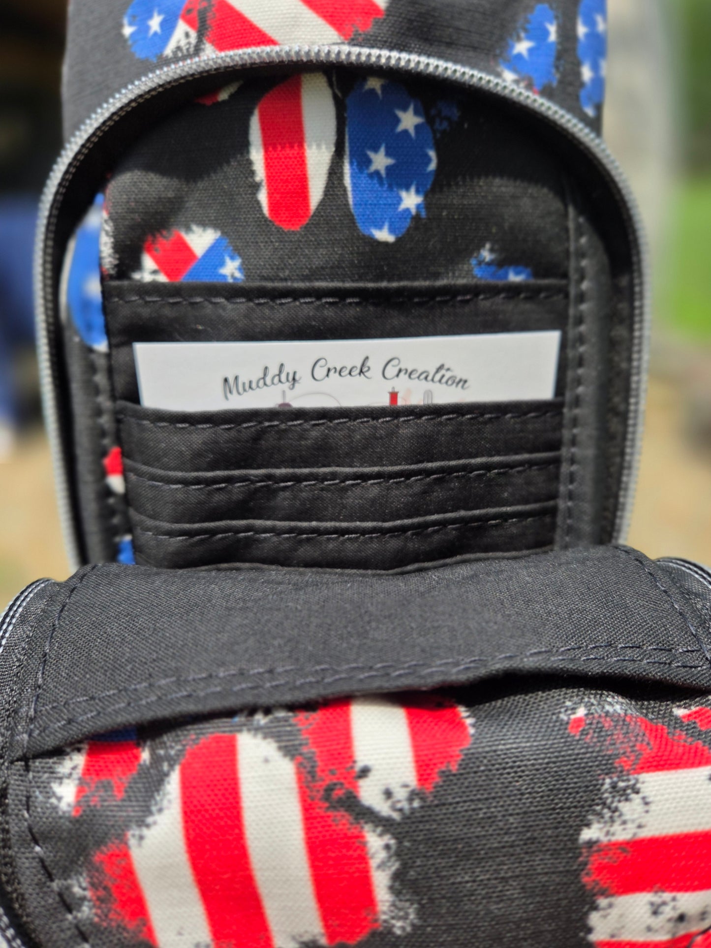 Red, White & Blue Paw Print H2O Sling
