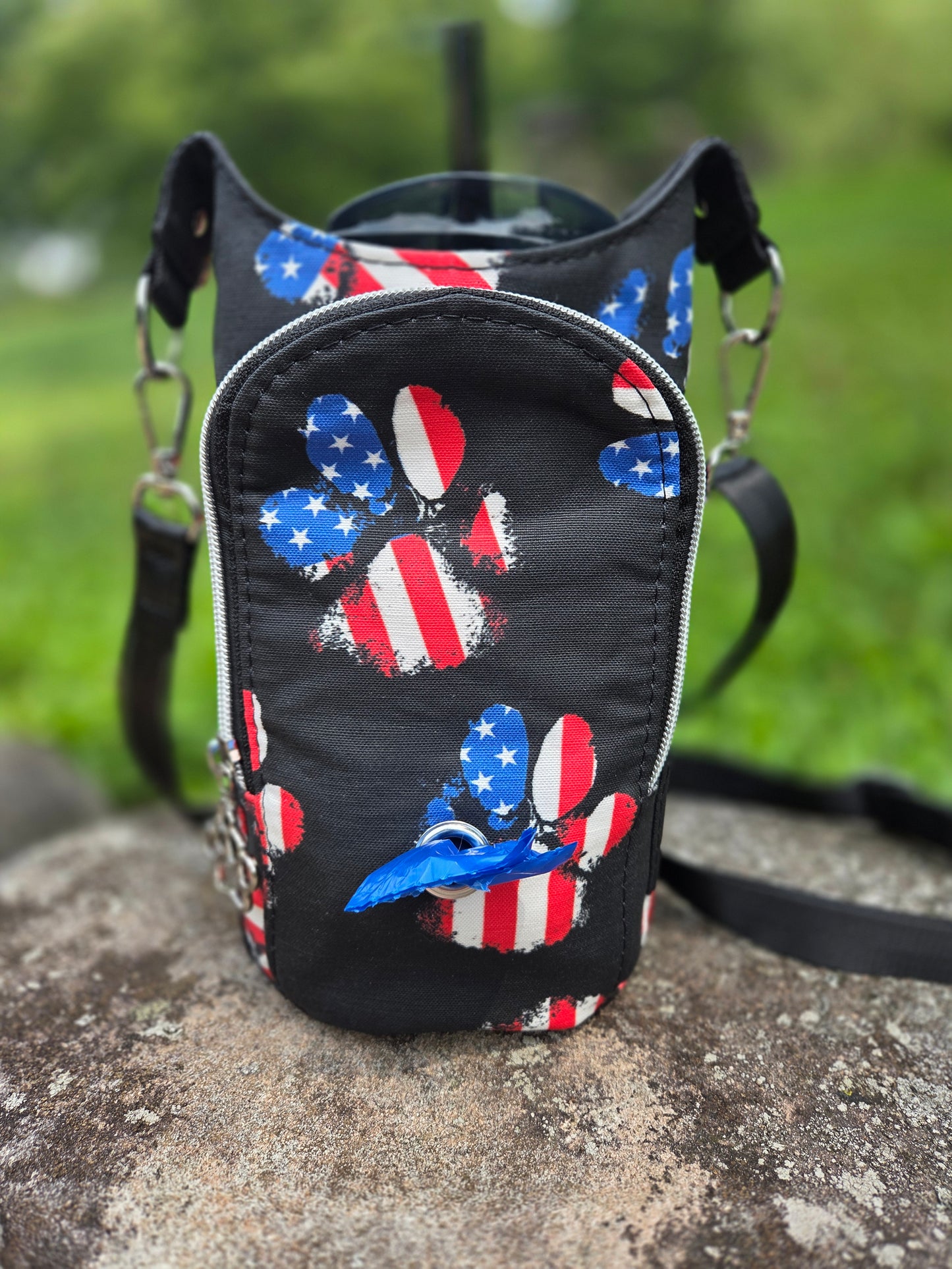 Red, White & Blue Paw Print H2O Sling