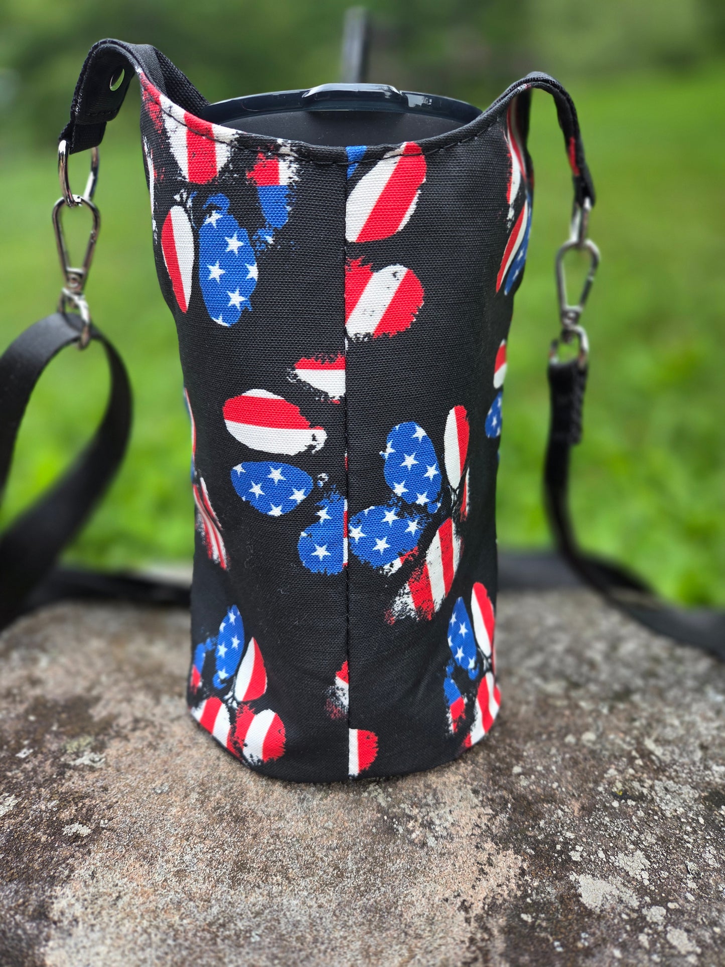Red, White & Blue Paw Print H2O Sling