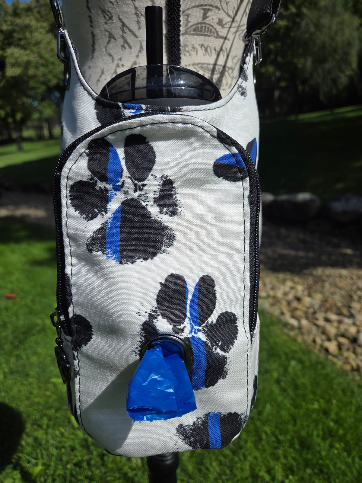 Thin Blue Line Paw Print H2O Sling