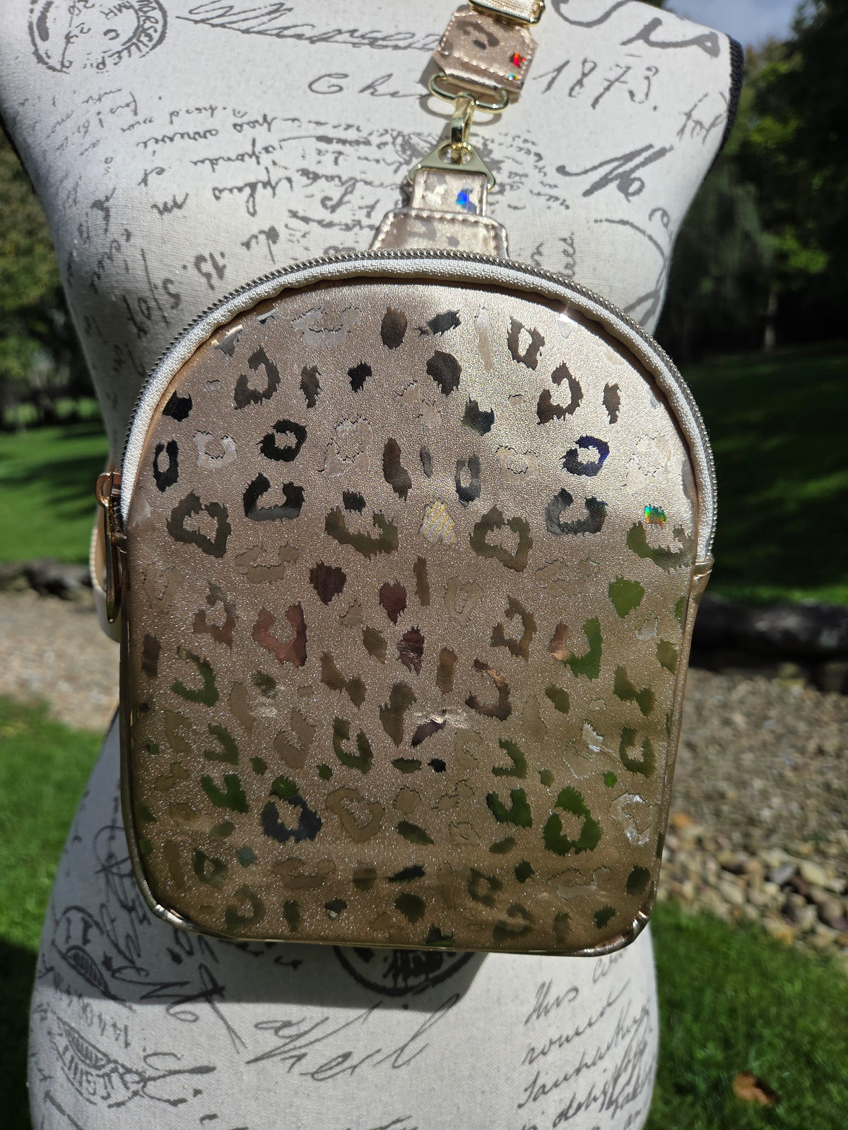 Gold Cheetah Mini Sling