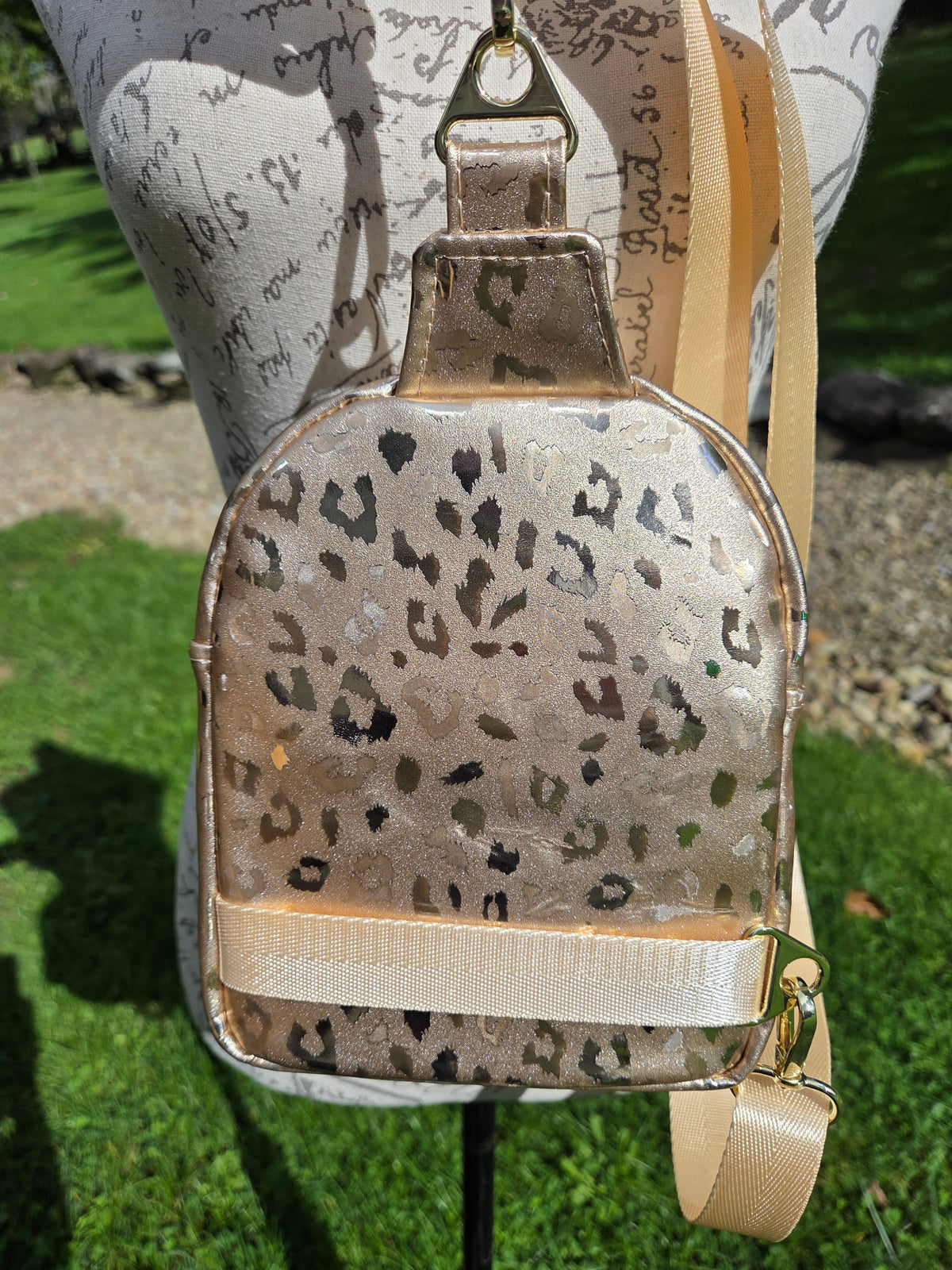 Gold Cheetah Mini Sling